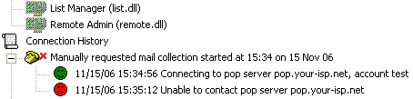 problem connecting to ISP's POP3 server