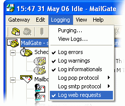 Enabling Web request logging